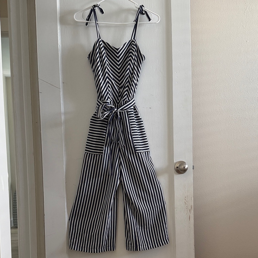 Striped Black and White Jumpsuit